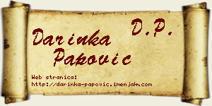 Darinka Papović vizit kartica